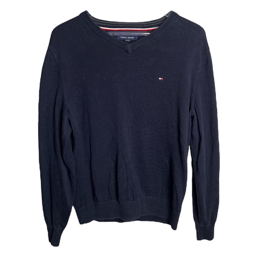 Tommy Hilfiger Men’s Navy Blue Pullover Crewneck Sweater